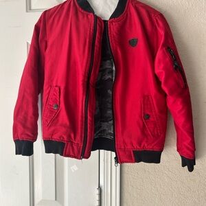 Red Kids Bomber Jacket